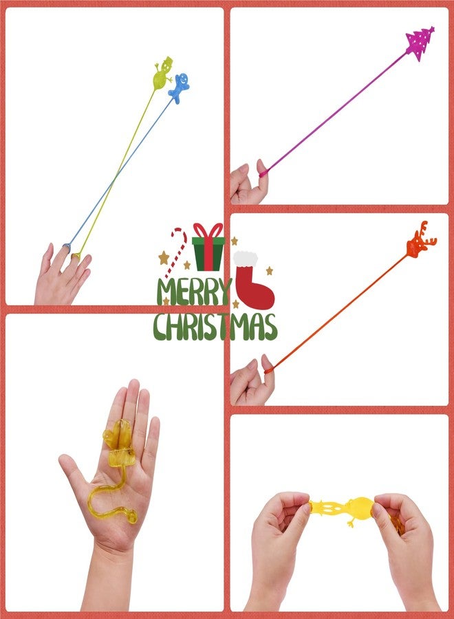 Howzcci 36 Pack Christmas Sticky Hands Toys Christmas Tree Hat Stocking Glove Deer Snowman Sticky Stretchy Toys for Kids Girls Boys Christmas Stocking Stuffers Party Favors Gifts - Image 4